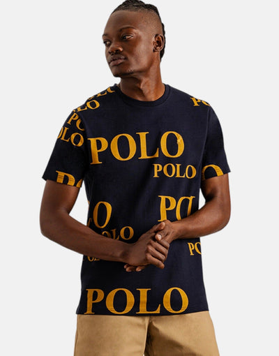 Polo Logo Printed Navy T-Shirt