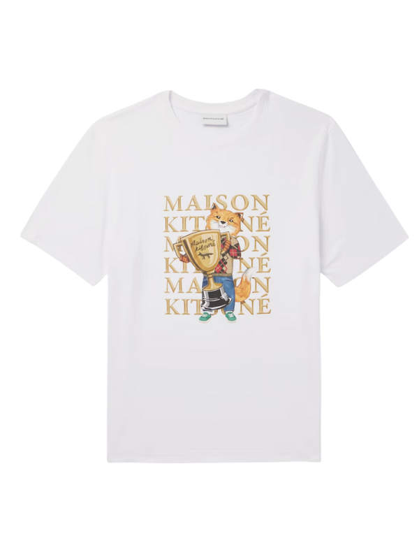Maison Kitsune T-Shirt Fox Champion White