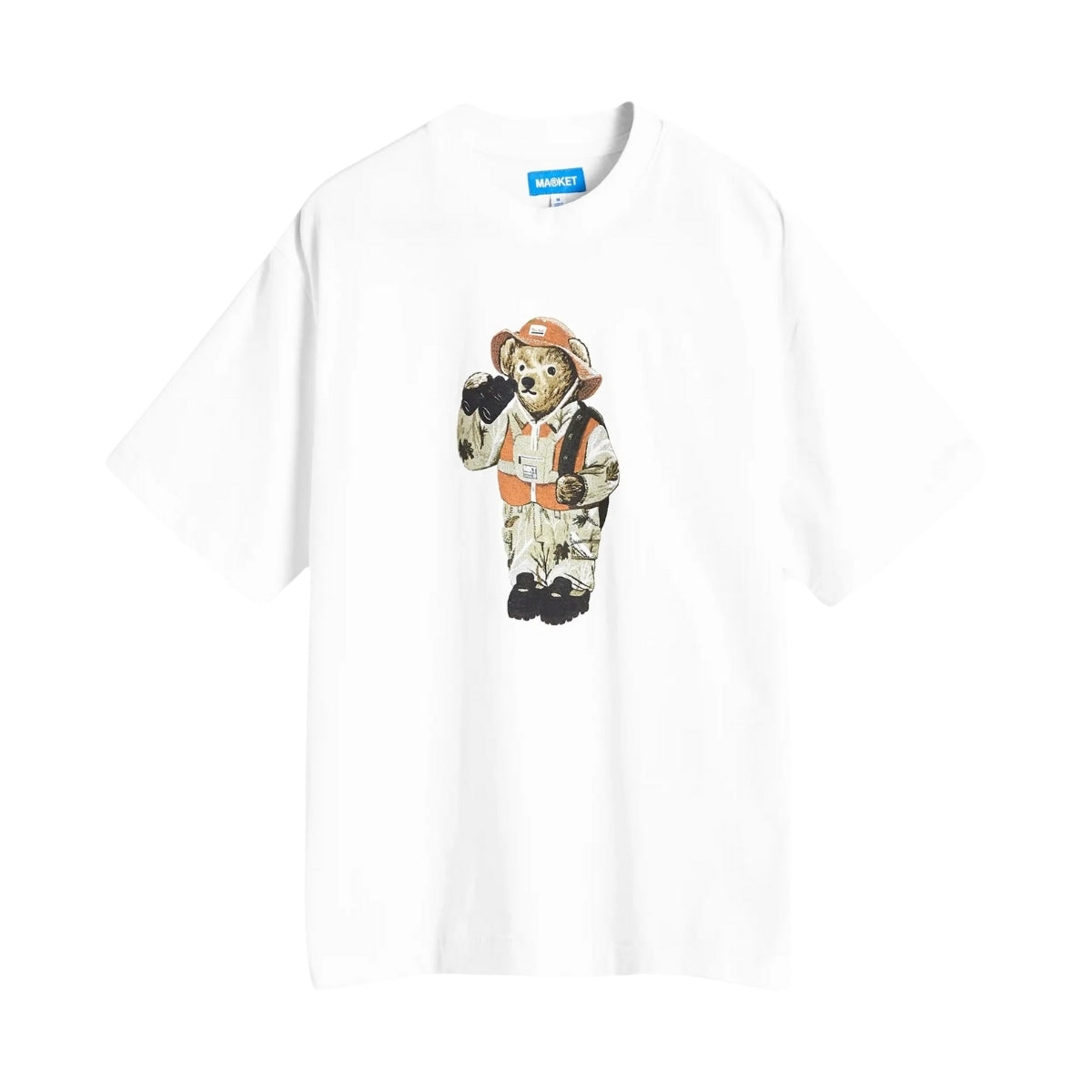 Market T-Shirt Hunter Bear White