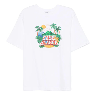Casablanca T-Shirt Casa Beach Wave White