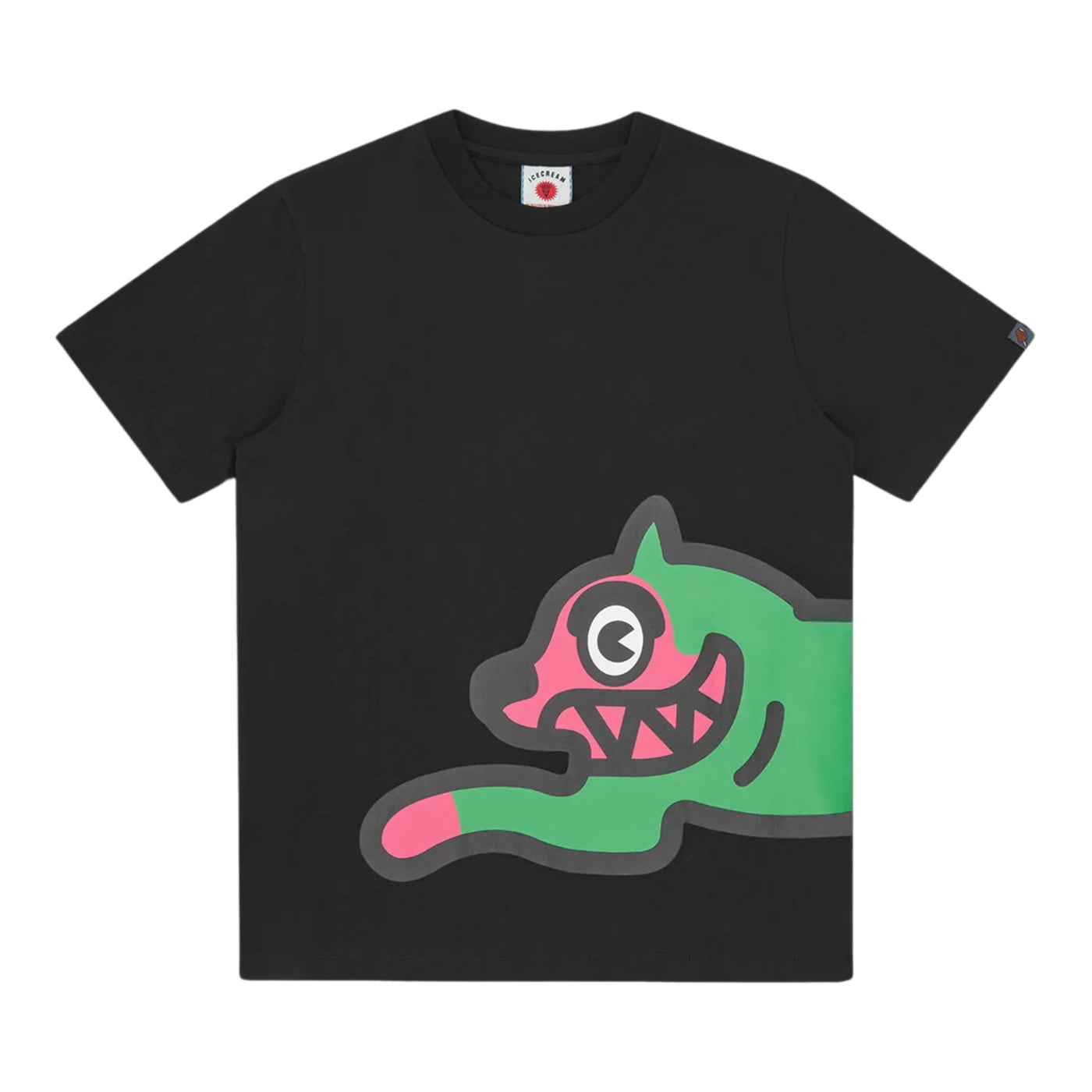 Ice-Cream T-Shirt Jumbo Running Dog Black