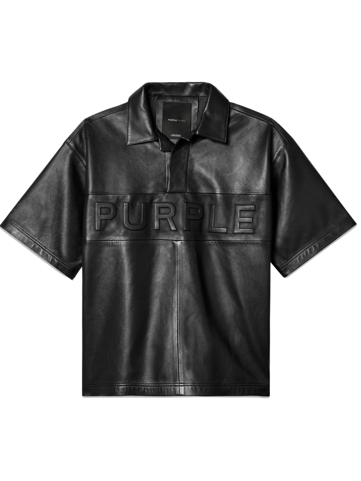 Purple Golfer Leather Look Logo Black