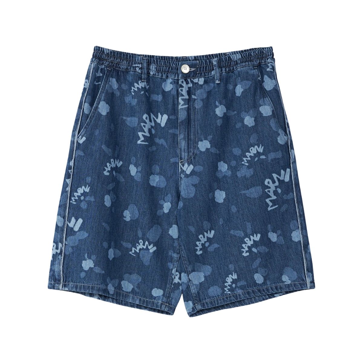 Marni Shorts Allover Print Blue