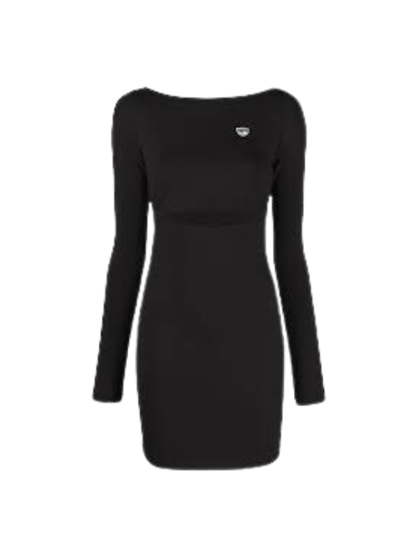 Chiara Ferragni Dress Eyelike Logo Black