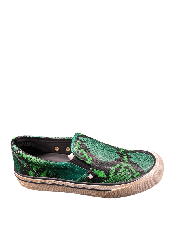 Bally Sneaker Allover Scales Green-Black