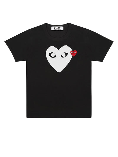 Comme Des Garcons T-Shirt Double Heart Black