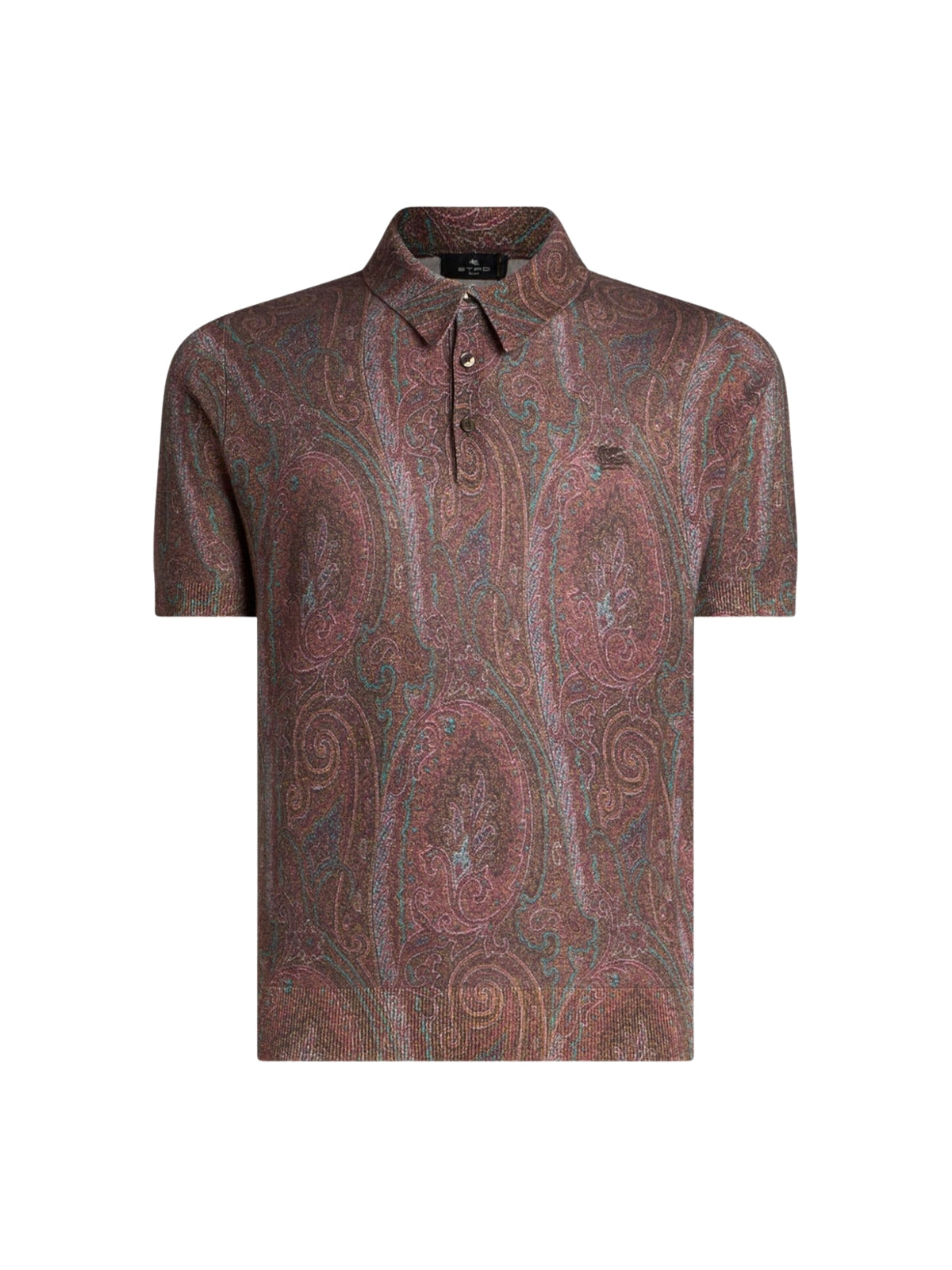 Etro Golfer Knitted Allover Paisley Multi Colour