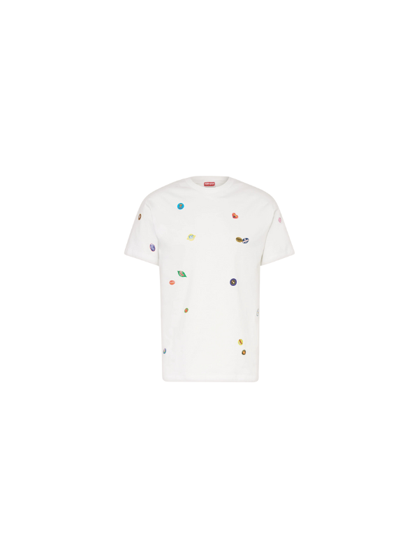 Kenzo T-Shirt Fruit Stickers Off-White