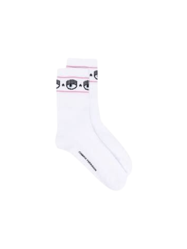Chiara Ferragni Socks Eyelike Logo White