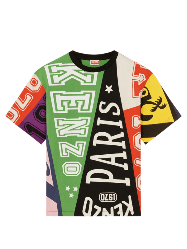 Kenzo T-Shirt Paris Multi Colour White