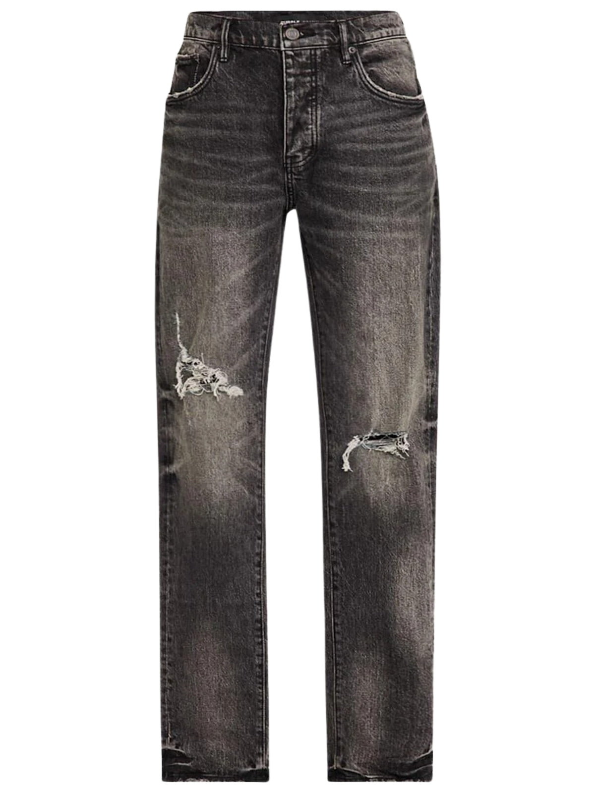 Purple Jeans Ripped Fade Black