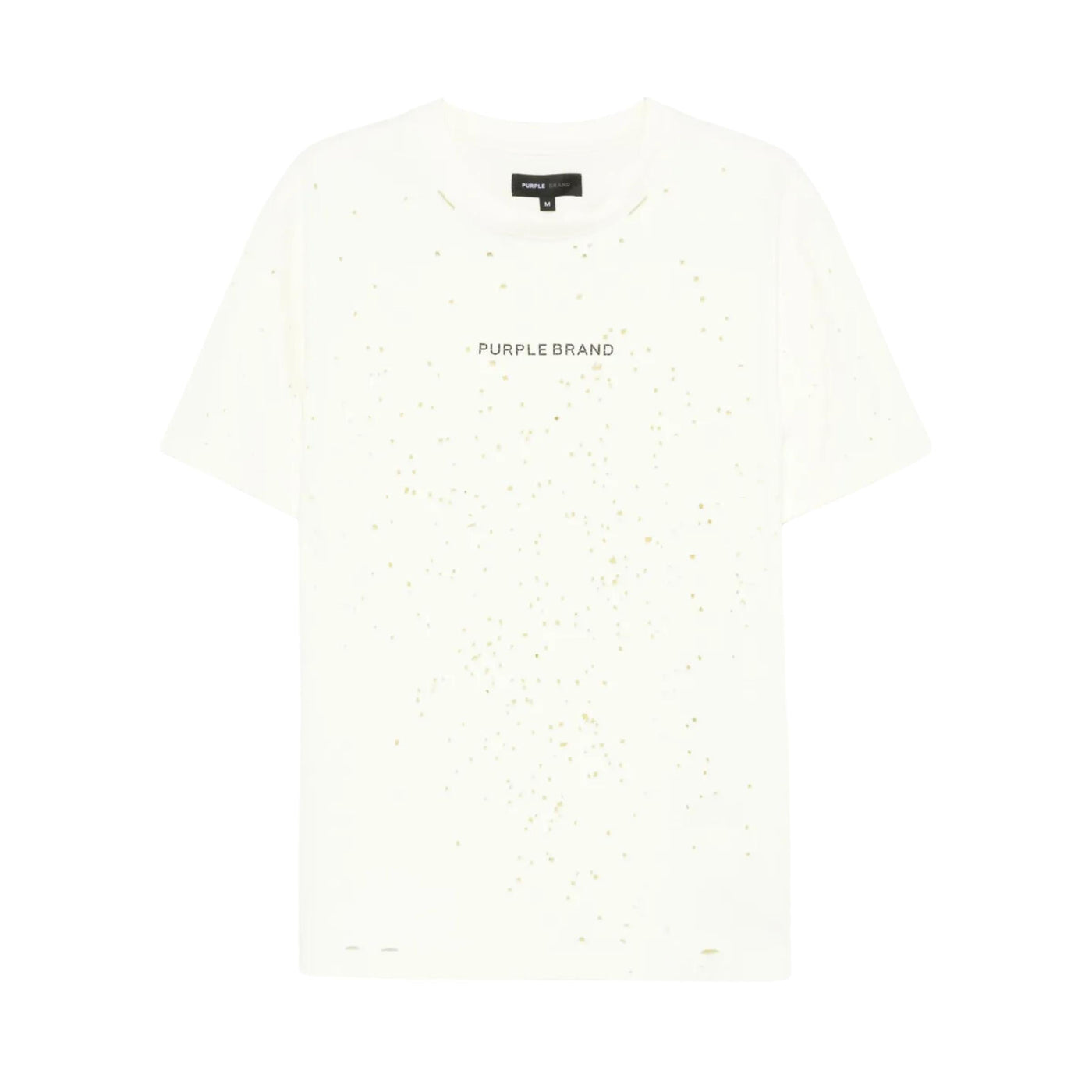 Purple T-Shirt Centre Logo Ivory