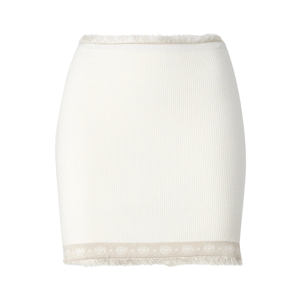 Chiara Ferragni Skirt Logo Mania Knit White
