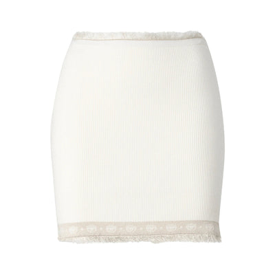 Chiara Ferragni Skirt Logo Mania Knit White