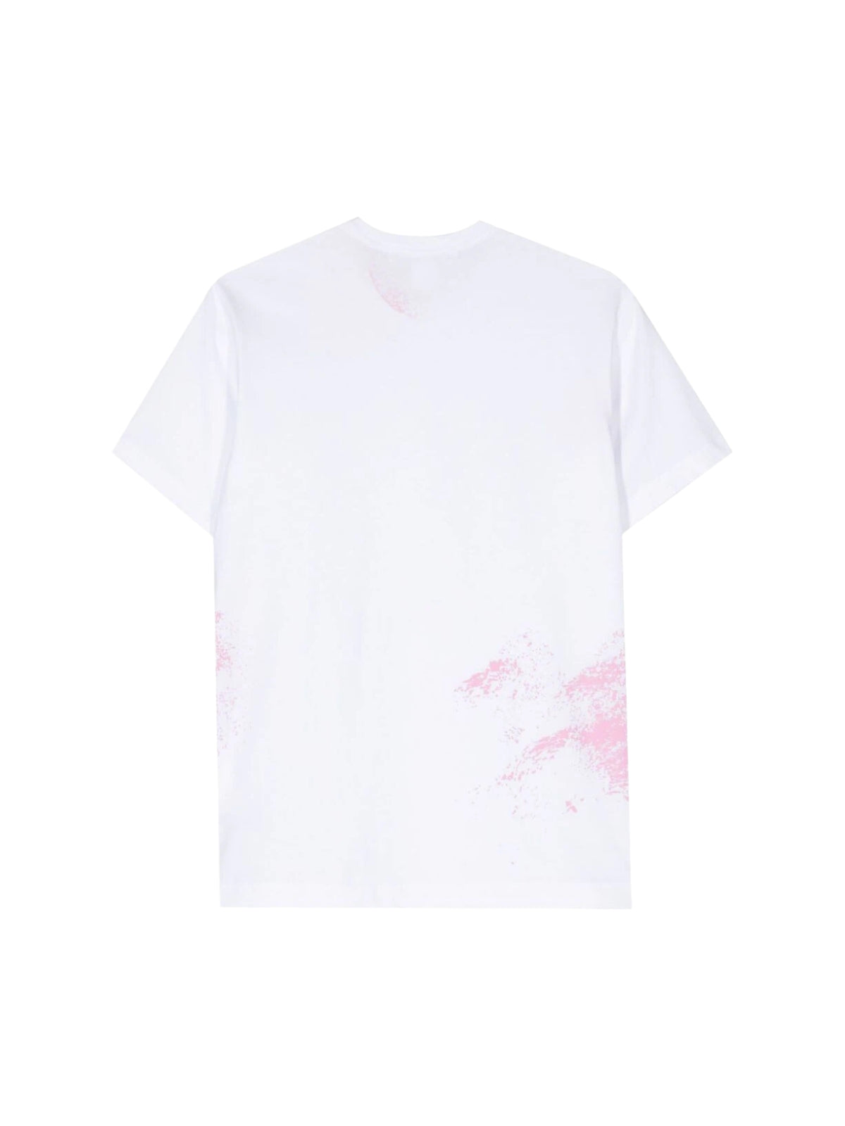 Comme Des Garcons T-Shirt Splatter Pink-White