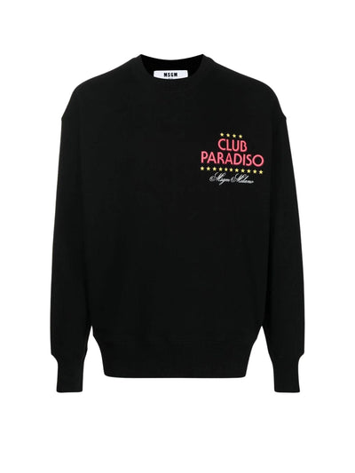 Msgm Sweater Club Paradiso Black