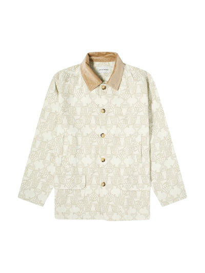 Drole De Monsieur Jacket Allover Print Ecru