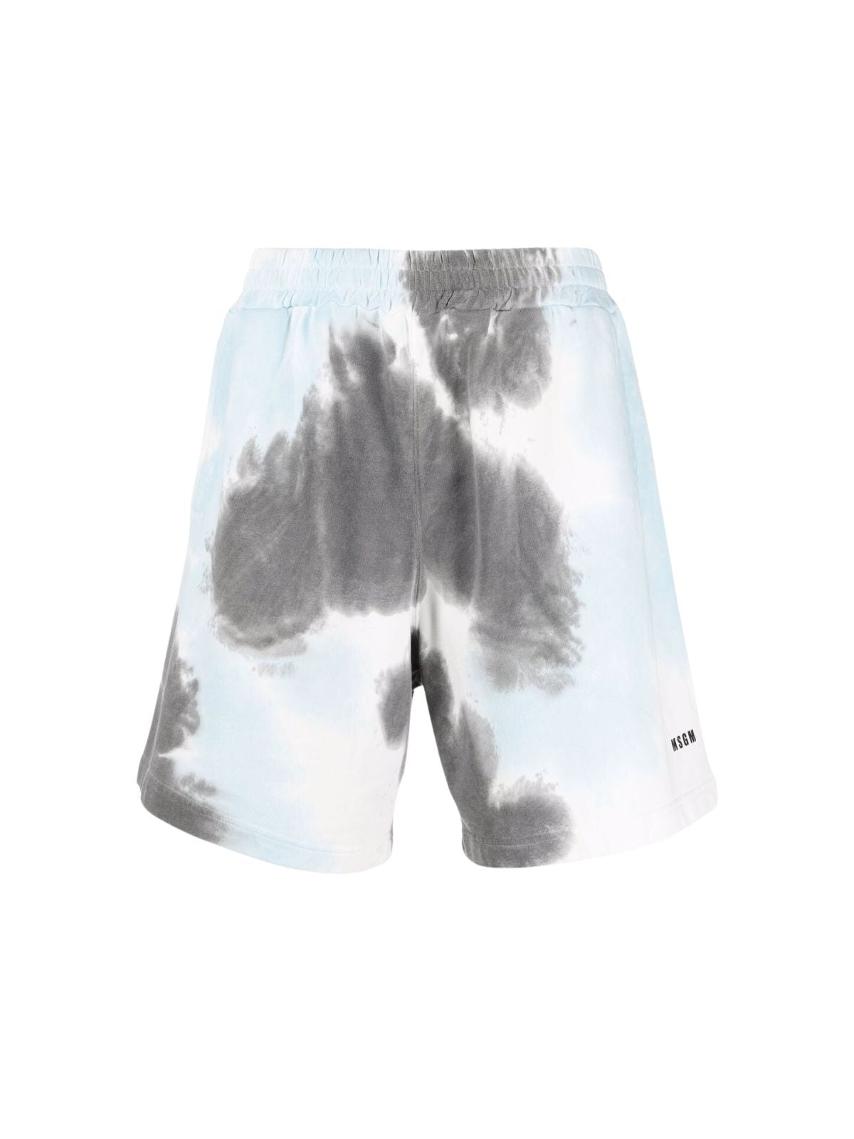 Msgm Shorts Dyed White-Charcoal
