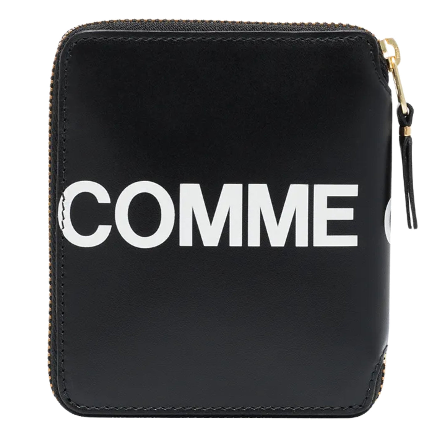 Comme Des Garcons Wallet Leather Logo Black