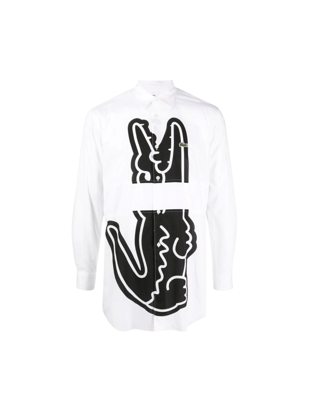 Comme Des Garcons Shirt Woven Split Croc White-Black