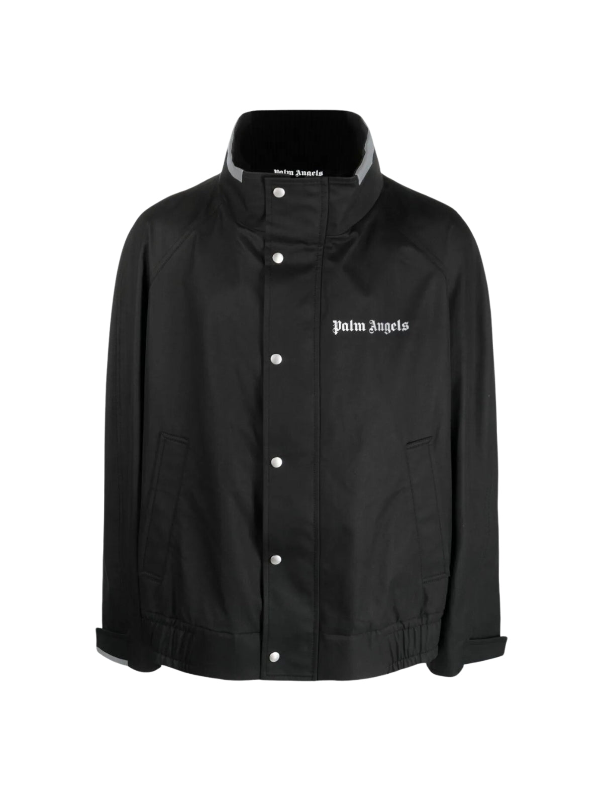 Palm Angels Jacket Logo Print Fastening Black-Silver