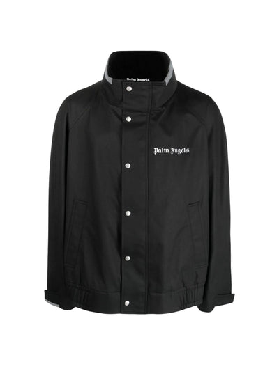 Palm Angels Jacket Logo Print Fastening Black-Silver