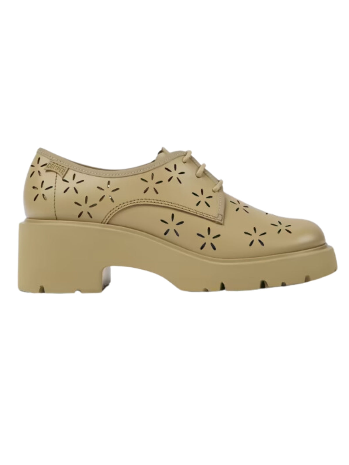 Camper Ladies Sneaker Docko Bojito Cut Out Flowers Tan