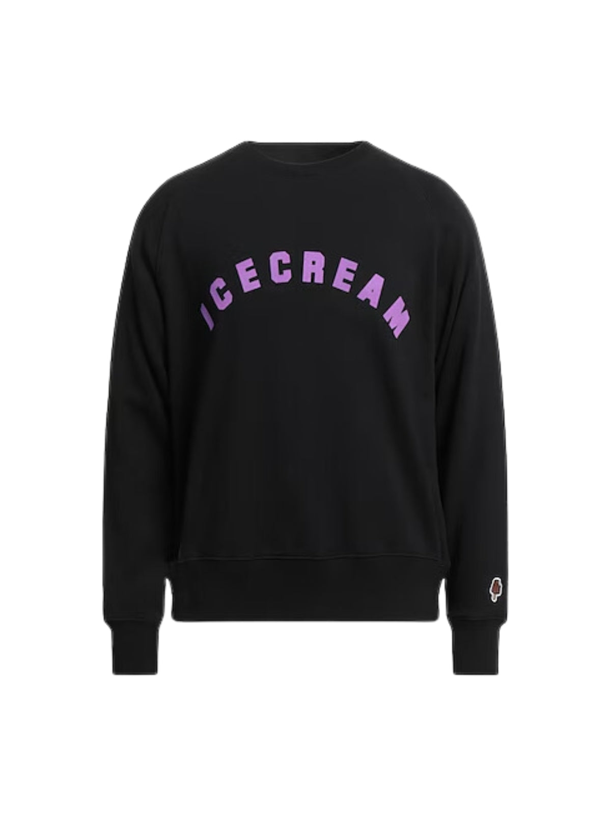 Icecream  Sweater Flock Print Blackpurple
