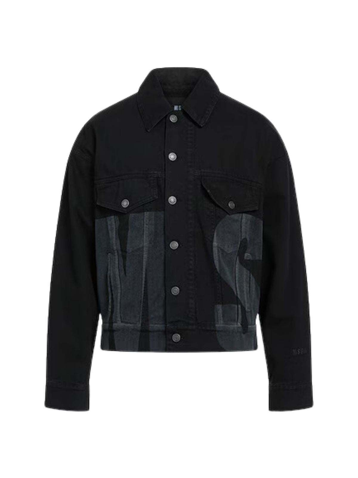 Msgm  Jacket Logo Denim Black