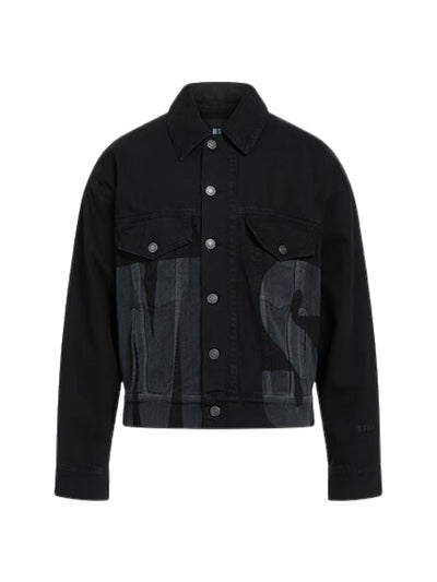 Msgm  Jacket Logo Denim Black
