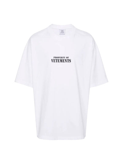 Vetements T-Shirt Property White