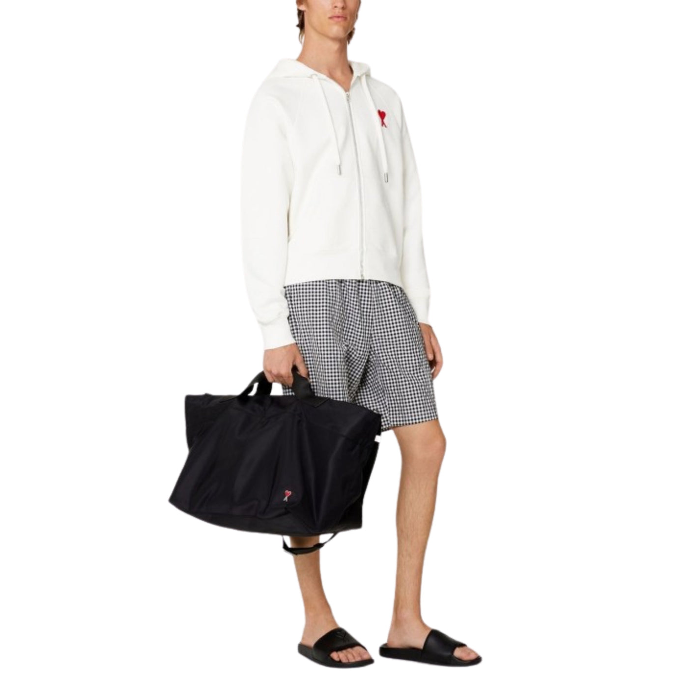 Ami Handbag Logo Black-Red