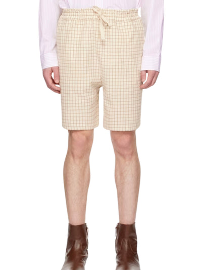 Drole De Monsieur Shorts Checkered Beige
