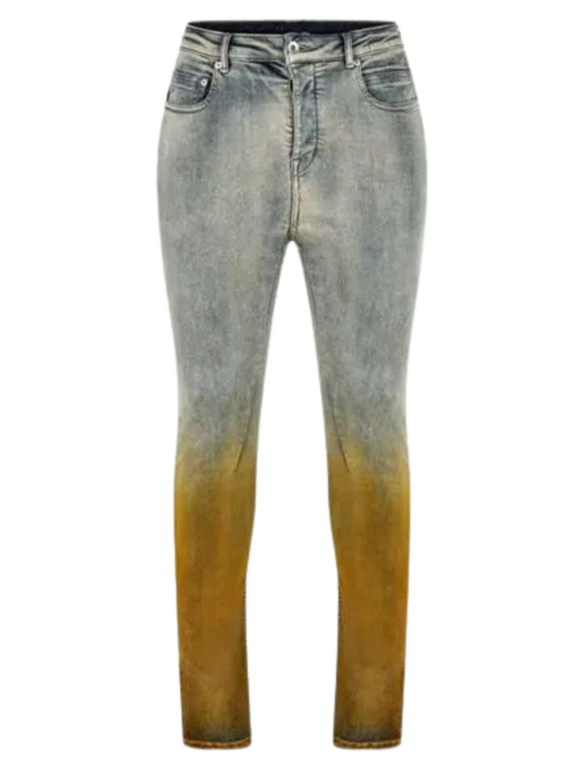 Rick Owens Jeans Washed Blue-Mustard