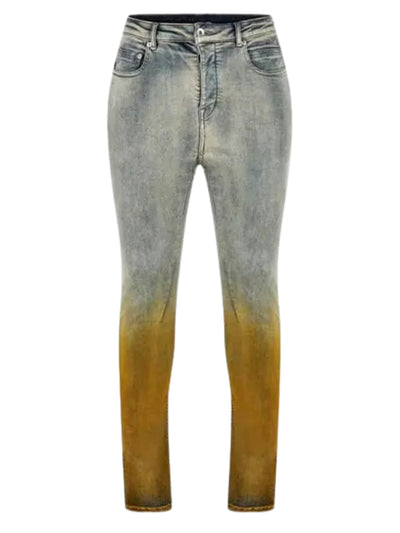 Rick Owens Jeans Washed Blue-Mustard