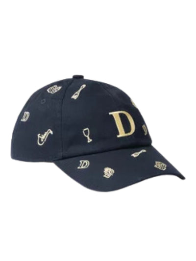 Drole De Monsieur Cap Allover Print Dice Navy
