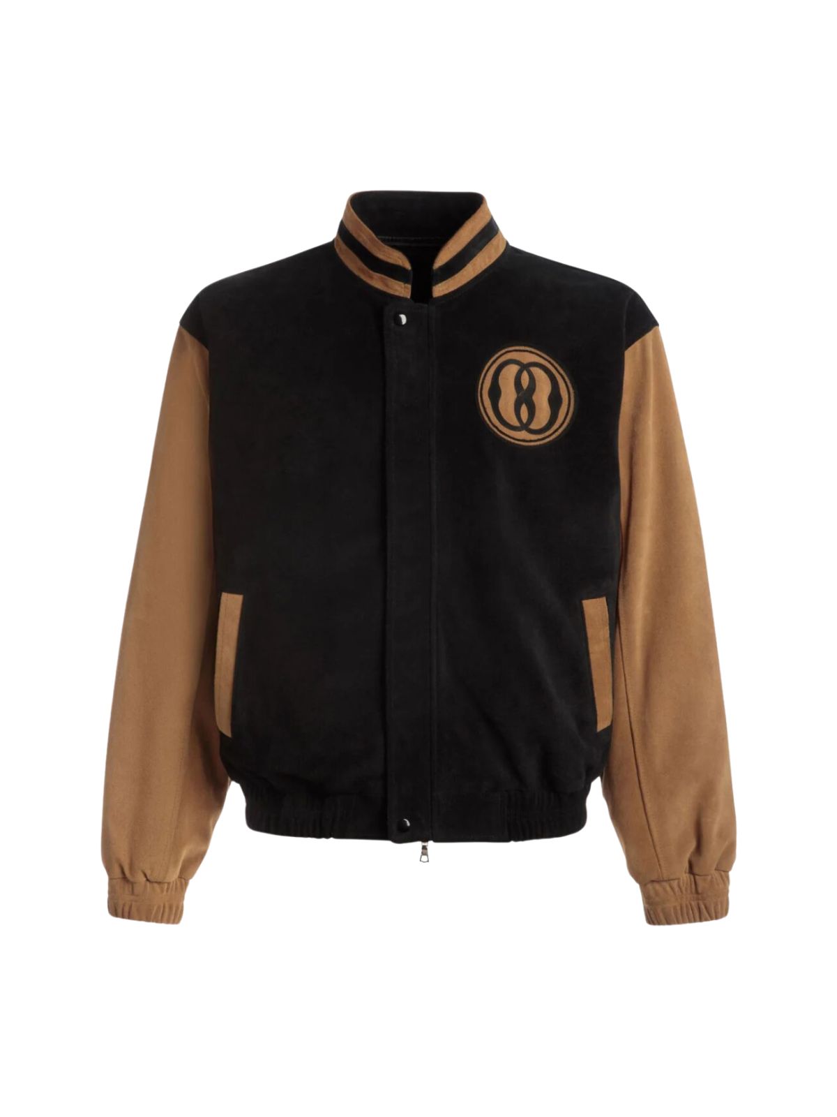 Bally Jacket Varsity Logo Camel-Black