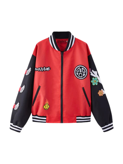 Acupuncture Jacket Bomber Logo Red-Black