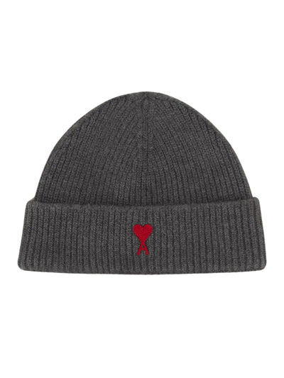 Ami Beanie Logo Grey