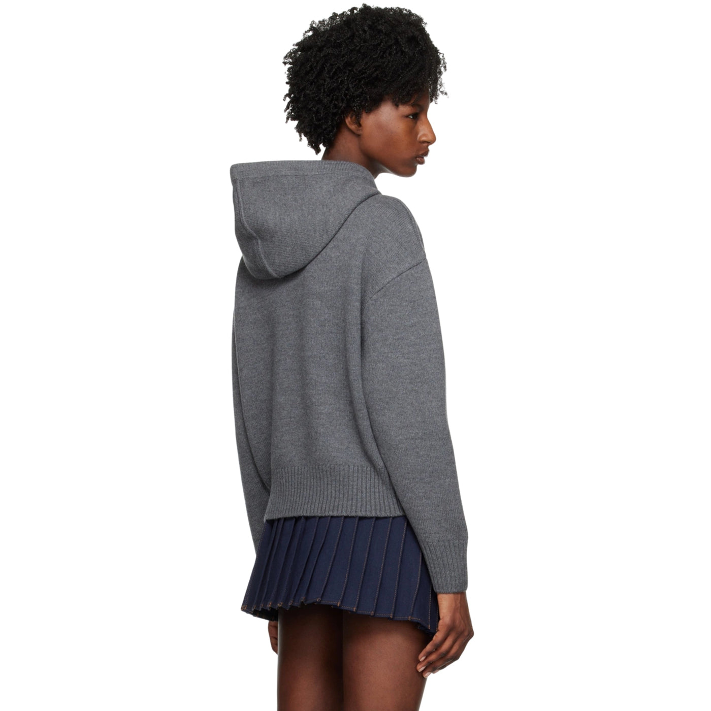 Ami Hoodie Logo Red-Grey