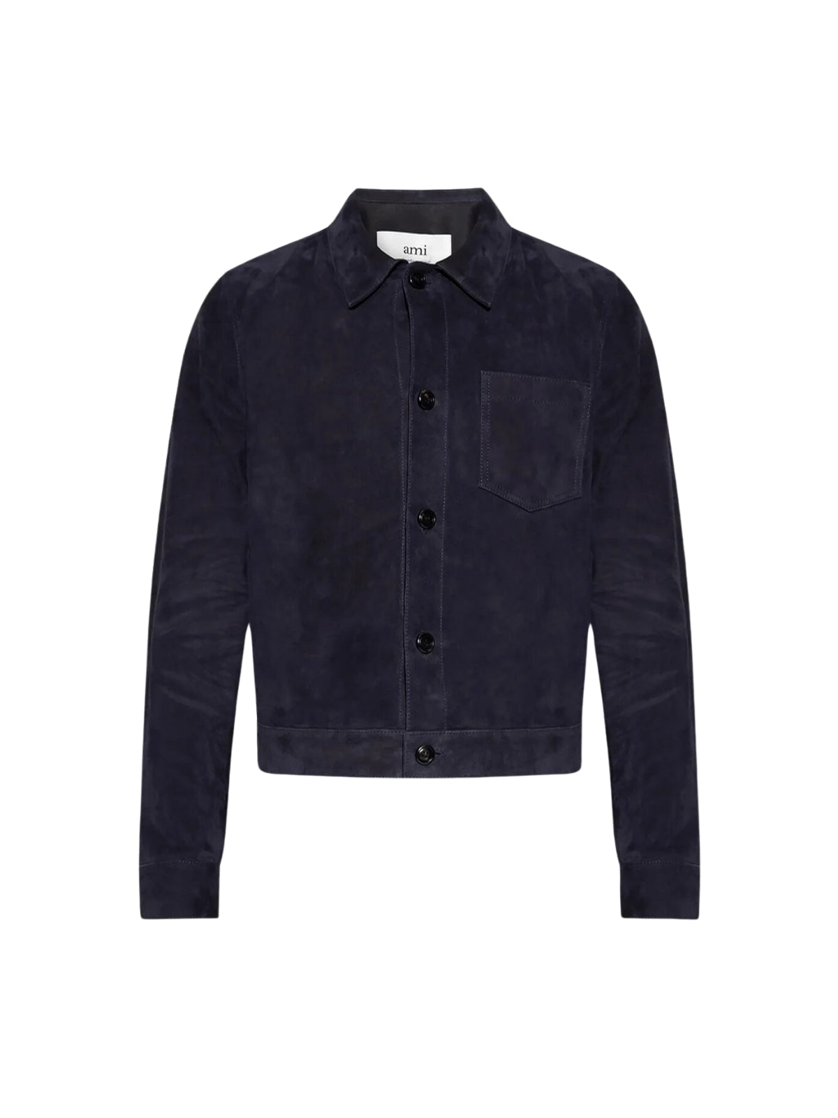 Ami Shirt Suede Overshirt Black