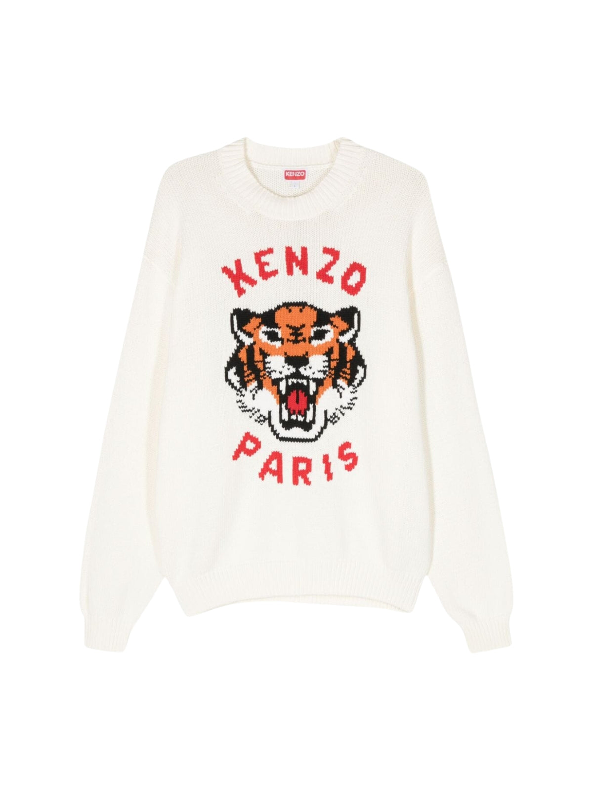 Kenzo Sweater Tiger Logo Off-White