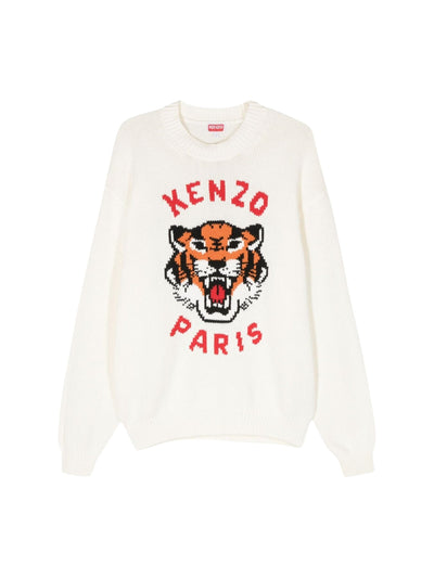 Kenzo Sweater Tiger Logo Off-White