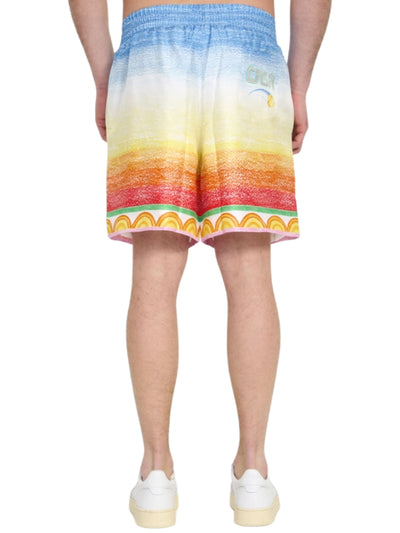 Casablanca Shorts Crayon Tennis Player Multi Colour
