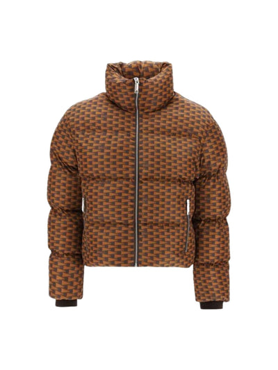 Bally Jacket Puffer Monogram Logo Brown