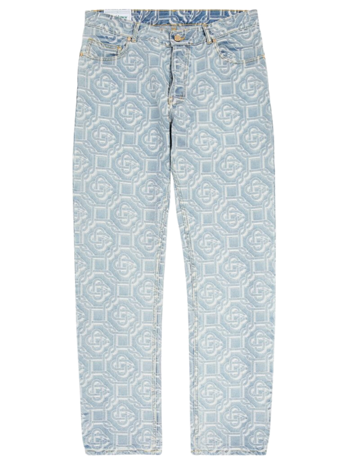 Casablanca Jeans Straight Cut Monogram Blue