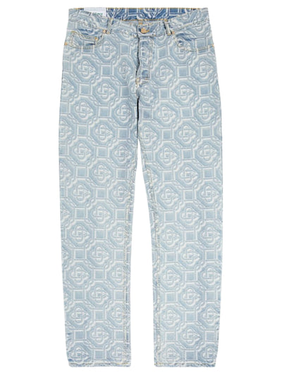 Casablanca Jeans Straight Cut Monogram Blue