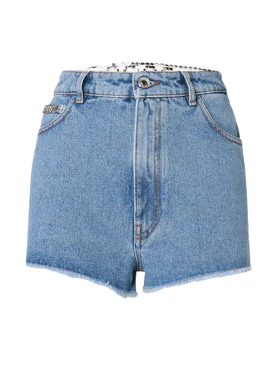 Gcds Short Denim Jeans Blue