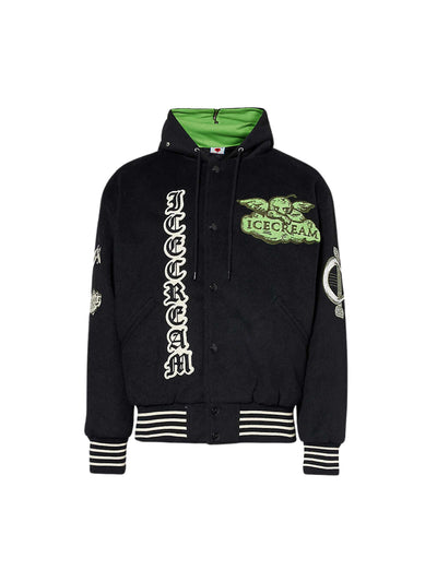 Ice-Cream Jacket Boxy Fit Logo Black