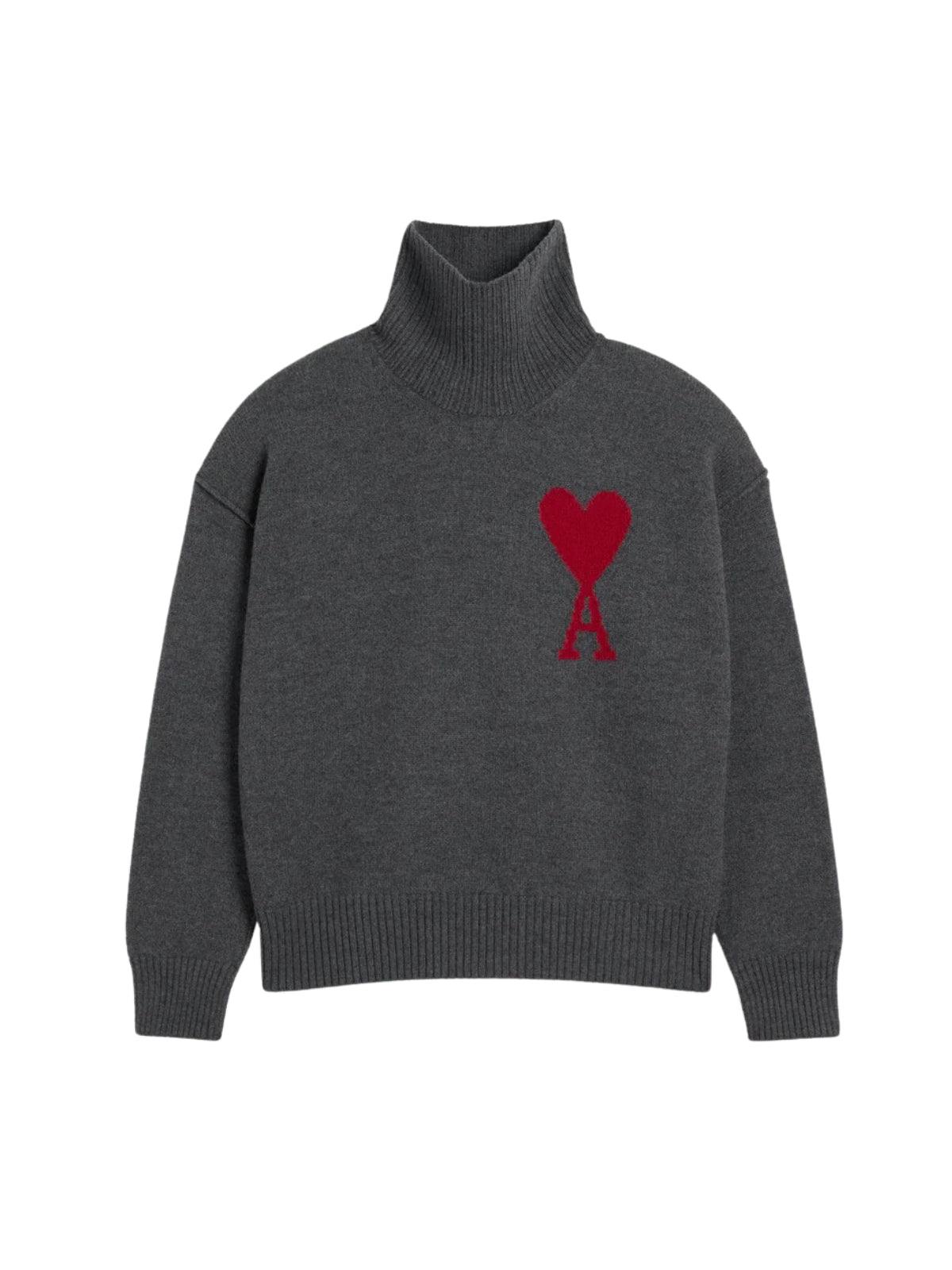 Ami  Sweater Logo Big Logo Grey